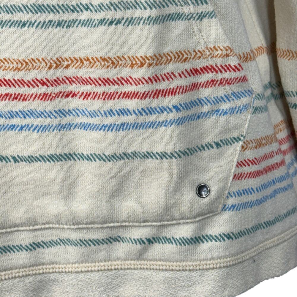 PrAna Medium Cozy Up Suncation Top Striped Long Sleeves Stretch Boat Neck Pocket - Picture 2 of 8